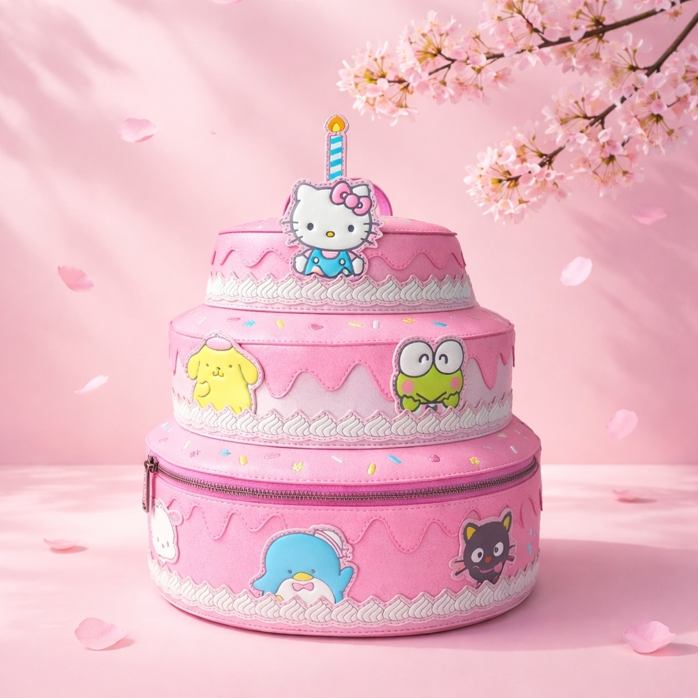 Loungefly Hello Kitty Birthday Cake Backpack - Picture 3 of 7